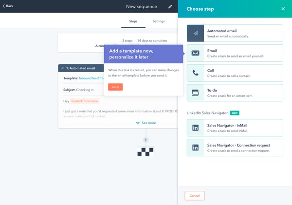 HubSpot sales Sequences