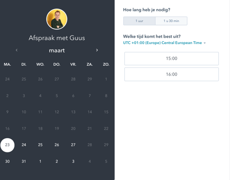 Meeting Schedule HubSpot