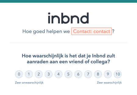 NPS score meten in HubSpot